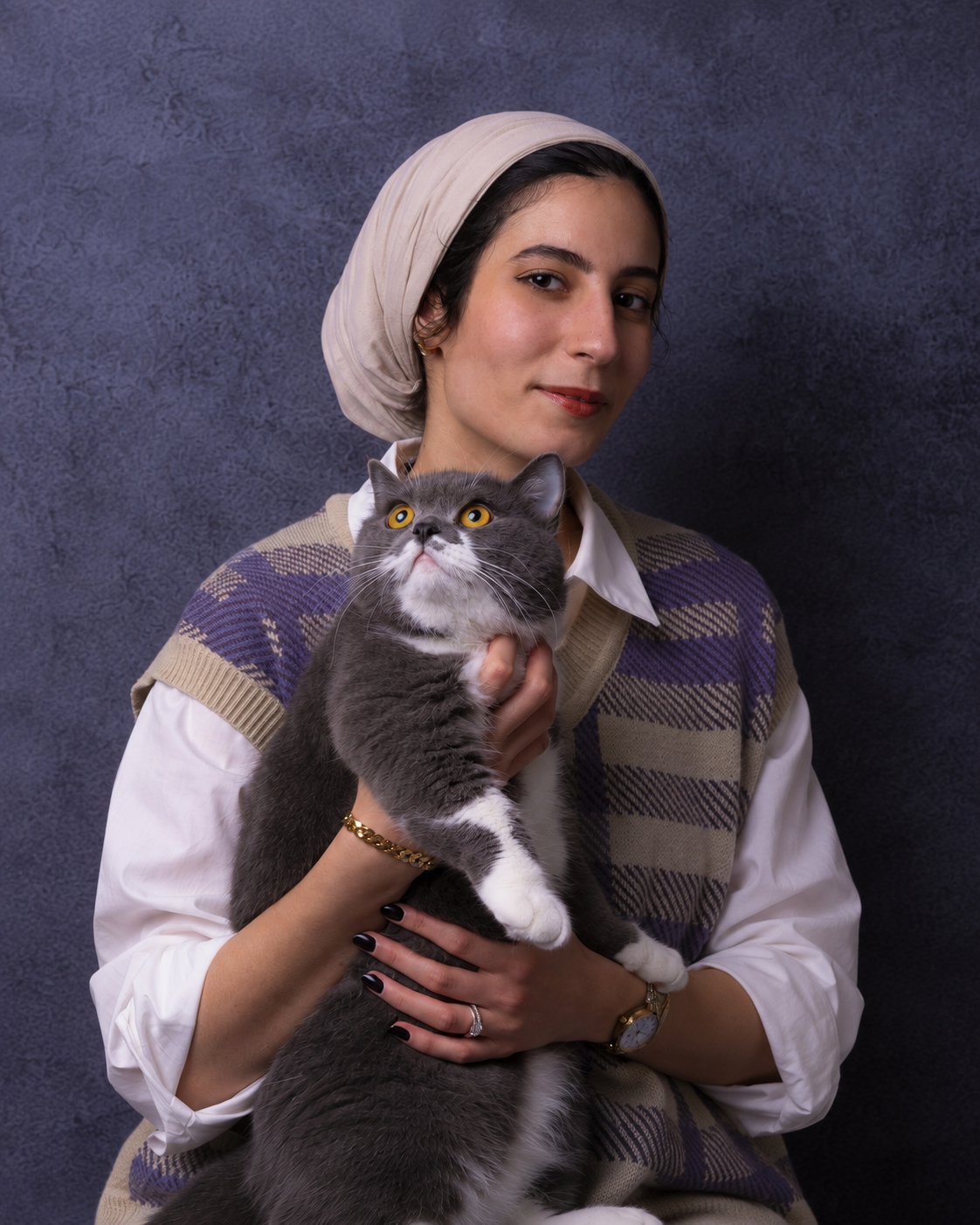 Amal Aqel with Simba