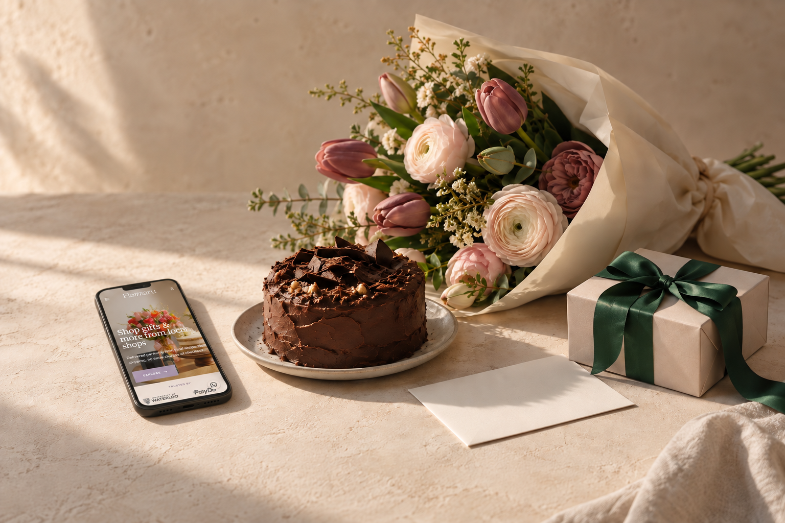 A curated gift arrangement